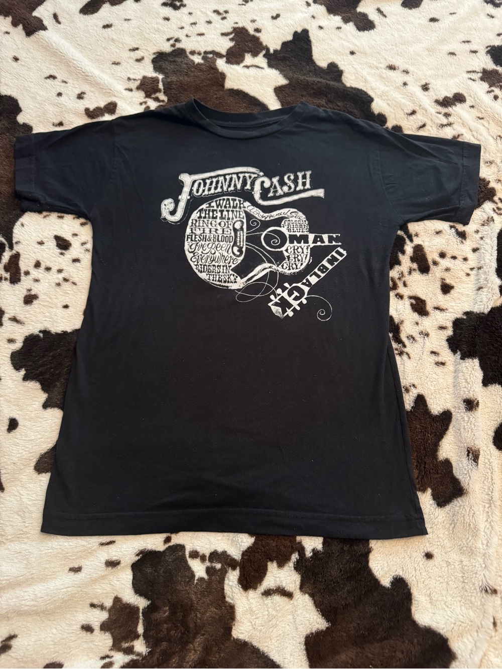 Johnny Cash Graphic Short Sleeve Tee - Black
